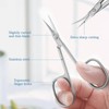 Stainless Steel Nail Scissors, Cuticle Scissors with Curved Tip, Multipurpose