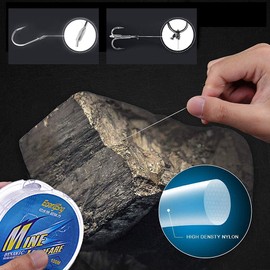 Rifrpha 2 Rolls Fishing Line Transparent Monofilament Fishing Line Strong Nylon Fishing Line Fishing Line Transparent Tear-Resistant Nylon Thread Fishing Lines Monofilament for Trout, Carp (100 Metres