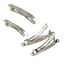 20pcs Assorted Size Metal Silver French Barrette Hair Clips for DIY Hair Clip Craft Bows