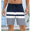 SHEKINI Mens Quick Dry Swimming Trunks with Compression Liner 2