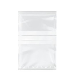 100 Premium Ziplock Bags, 40 x 60 mm, Transparent, Resealable Zip Poly Bags, Plastic Bags with 3 Labelling Fields for Food, Small Parts, Waterproof
