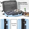HbasdLH Expandable Carry On Luggage Set of 2 with 360