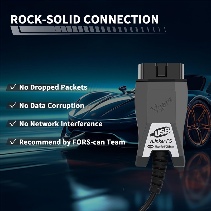 VGATE vLinker FS USB FORScan OBD2 Adapter for HS/MS-CAN Auto