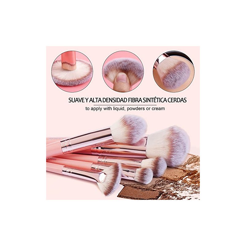 Brochas de Maquillaje Profesional 20 Piezas Set de Brochas Maquillaje