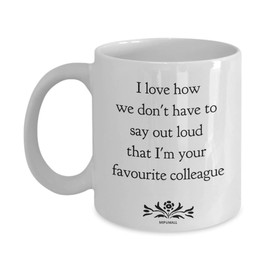 Leaving Gifts for Colleagues Boss Friend Men Women Teacher, Favourite Colleague Mugs Cups, Work Wife Husband, Christmas Presents - MG0003