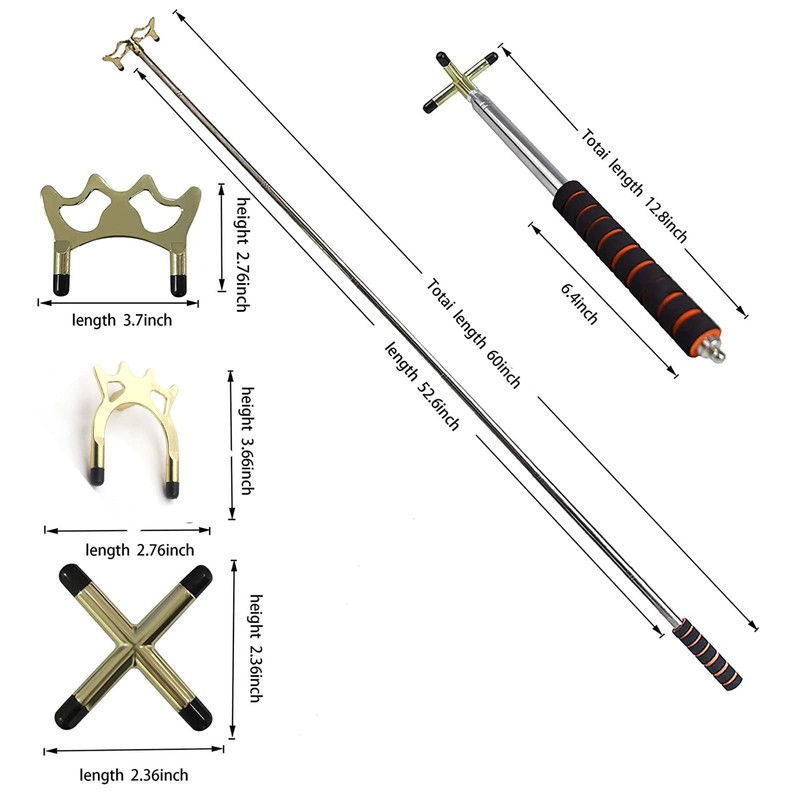 Yesmin Retractable Billiard Cue Bridge Kit With 3 Pcs Brass