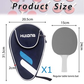 iTYOOS Table Tennis Bat Case for 1 Racket and 3 Balls, Padel Racket Bag, Accessories, Bag Cover, Pocket for Table Tennis