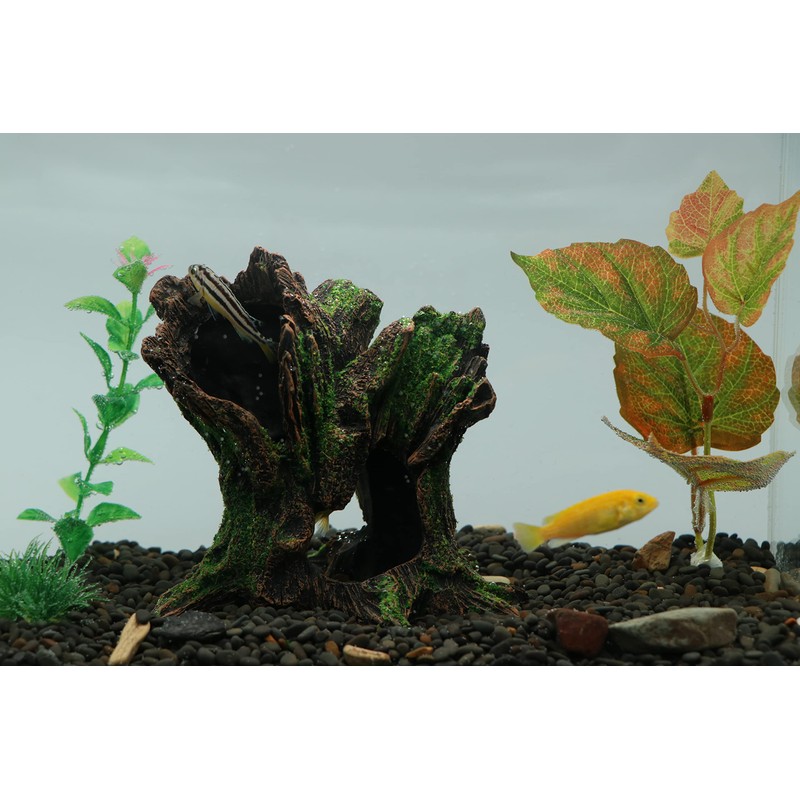 AQUA KT Aquarium Landscape Tree Stump Trunk Hollow Betta Cichlid