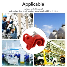 10PCS Circuit Breaker Lockout Device, Multifunctional Universal Circuit Breaker Safety Lock for Industrial and Aquarium, Gas Valve Lockout Device for Loto System