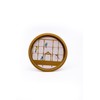 EVLE-Ee197-t7 Bird Cage Desenli Yuvarlak Tepsi 32 Cm (Bird Cage)