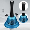 Blue Metal Hand Bell - 5.3 Inch Loud Classroom Bell