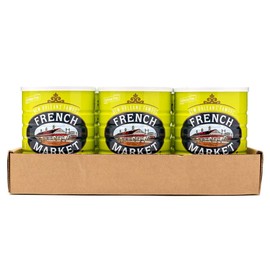 French Market 100% Pure Ground Dark Roast Chicory, Caffeine Free, 16oz Can (Pack of 6)