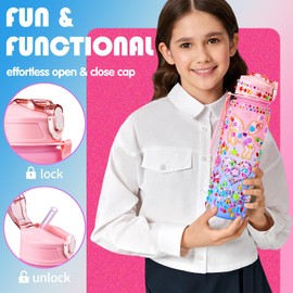 Frerdui 8 Year Old Girl Birthday Gift – Gifts for 8 Year Old Girl, Best Gift Ideas for 8th Girls Birthday Decorations, 8 Yrs Olds Girls Bday Gifts with Water Bottle, Socks, Bracelet, DIY Diamond Kit