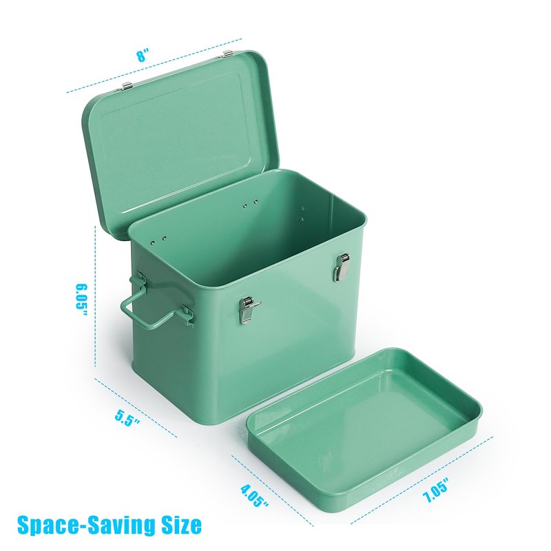 Luwint Seed Storage Organizer, Metal Saving Box Container with Removable