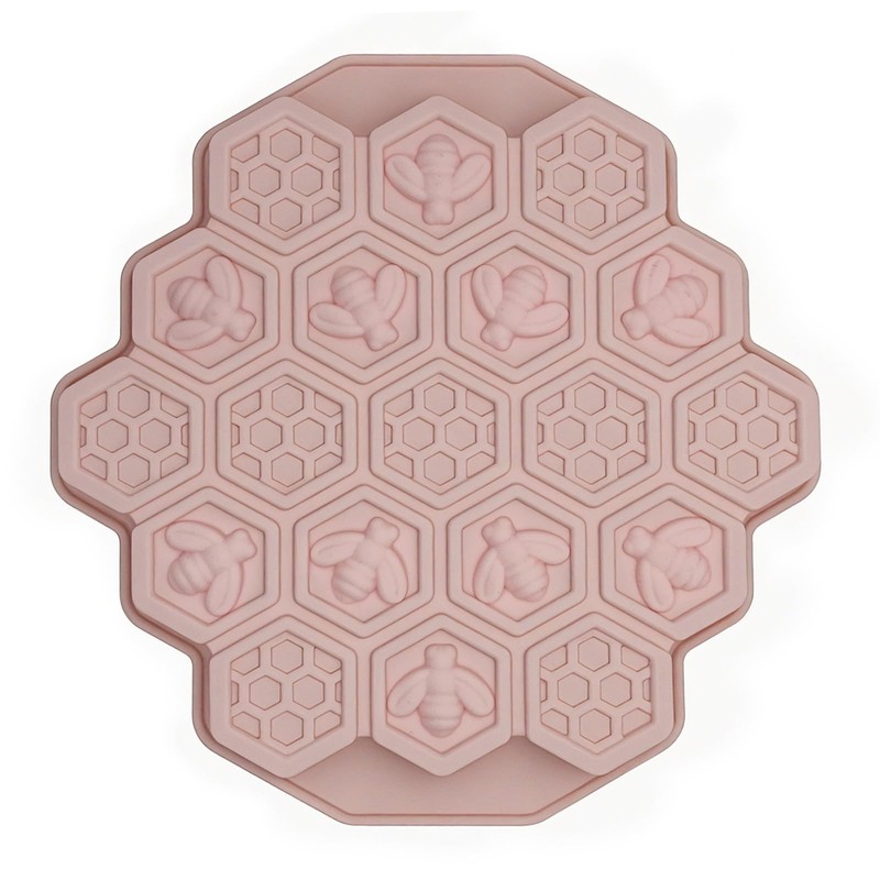 Zilphoba 2pcs Honeycomb Silicone Mold, Non-Stick 19 Cavities Bee Silicone