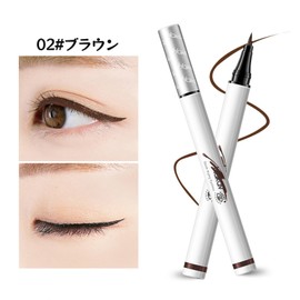 SWEET NIGHT Eyeliner Eyeliner Makeup Tool Eyeliner Pencil Prime Liquid Ultra Fine Brush Liquid Waterproof Natural Quick Dry Sweat Proof Smooth Liquid Eyeliner (02)