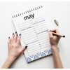 Inkdotpot Ikat Perpetual Calendar, Important Dates to Remember- 6x9 Monthly