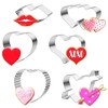 Heart Cookie Cutters, 6 PCS Valentine Cookie Cutter Stainless Steel