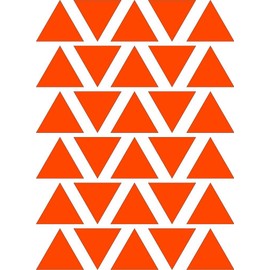 Klein_Kreations "Triangles Wall Décor Vinyl Decal, Orange