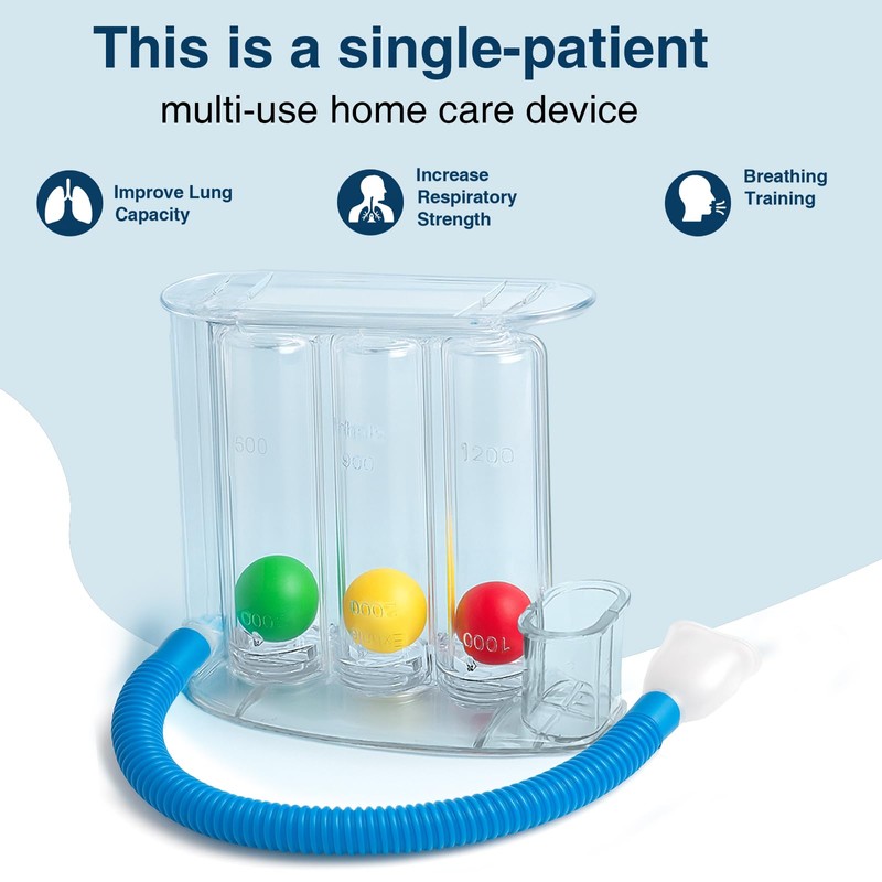 Incentive Spirometer-Lung Trainer,Breathing Trainer,Adult Breathing Exercise Device for Lungs