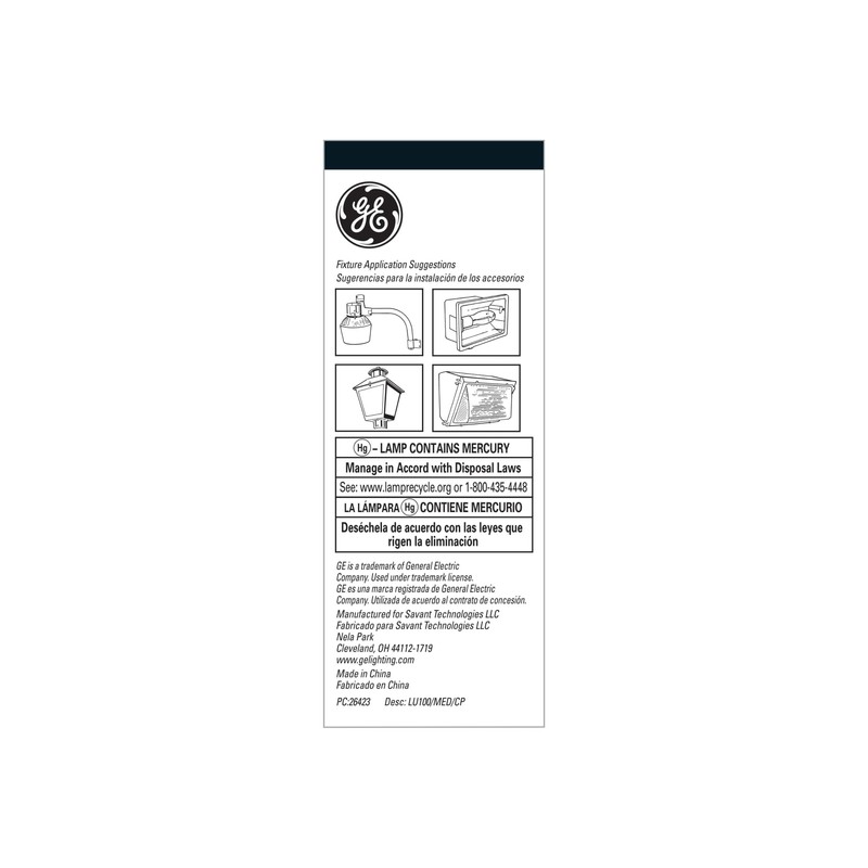 GE Lucalox High Pressure Sodium Light Bulb, B17 HPS Bulb,