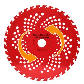 9" x 36 Teeth Carbide Tipped Blades, for Brush Cutter, Trimmer, Weed Eater, Compatible with Husqvarna Stihl,Ego,Fsx, Lawn Care, Farmland, Roadside Maintenance (1PCS Without Adapter Kit)