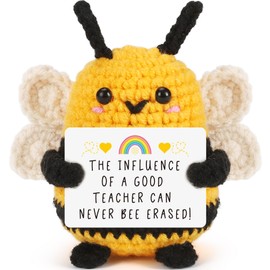 LEJIAJINW Teacher Gift Thank You Teacher Appreciation Gifts Teacher's Day End of Year Graduation 2025 for Mentor Math Science Dance English on Birthday Valentines Christmas, Mini Crochet Bee