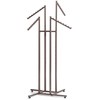 SSWBasics 4-Way Clothes Rack with Slant Arms - Raw Steel