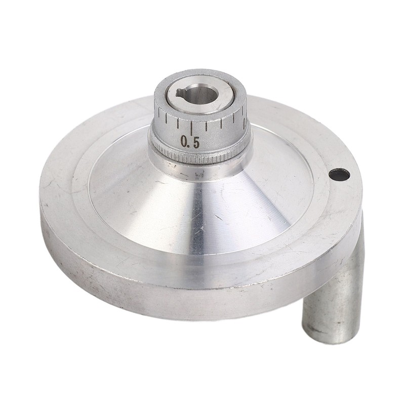Hand Wheel Crank Handwheel Aluminum Alloy 0‑1mm Scale 80mm Diameter