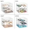 iDesign Stackable 3 Makeup Organizer for Bathroom or Vanity Storage-Set