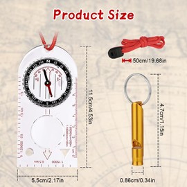 Flintronic Navigation Compass, Hiking Compass with Luminous Function, Waterproof Pocket Compass for Expedition Map Reading, Orienteering, Navigation, and Survival