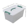 Gloreen 14 Quart Clear Storage Bin with Lid and Handle,