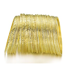 Ensoul Flower Mixed Metal Aztec Multi Bangle Set of 50