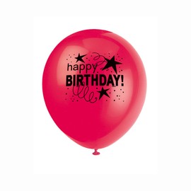 Unique Decorations Cosmic Birthday Party Balloons, 8 Ct, 12", Multicolor