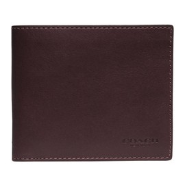 Coach Slim Billfold in Sport Calf, MAHOGANY, One Size