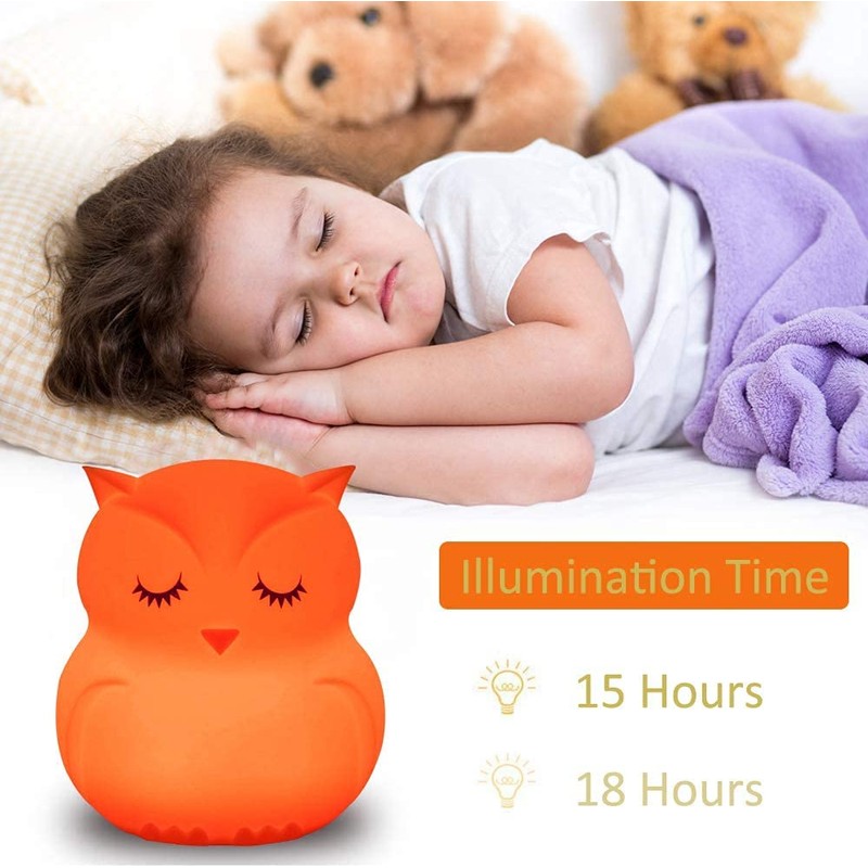 Tianhaixing Animal-Shaped Big Night Light for Children/Adults, Rechargeable LED Soft