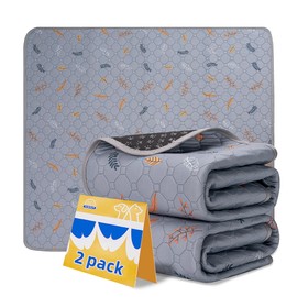 Sunheir Washable Pee Pads for Dogs - 2-Pack Thick Heavy-Absorbency Reusable Pee Pads Prevent Leakage Non-Slip, Waterproof Pet Training Pads for Puppy Playpen, Crate, Whelping Box, Potty Training