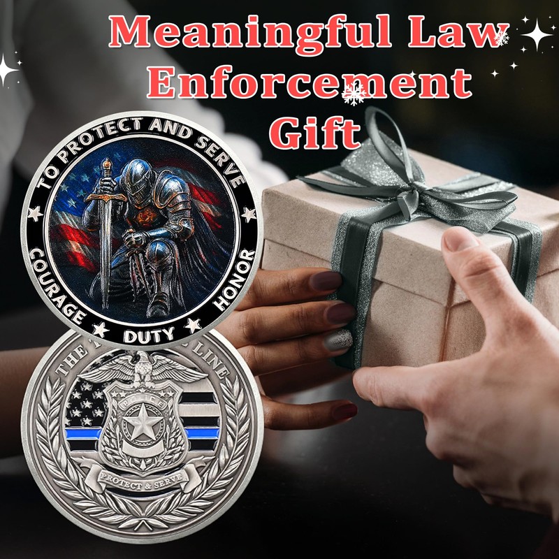 ASmileIndeep Knight Guardian Challenge Coin – Police Challenge Coin -Thin