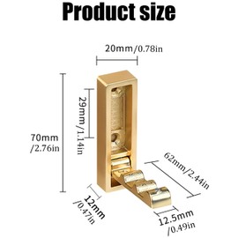 5 PCS Foldable Gold Wall Hooks,Modern Minimalist Clothes Hooks Invisible Hooks,Clothes Wall Hooks,Kitchen Folding Clothes Hook,Heavy Duty for Coats, Towels, Backpacks, Bags