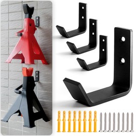 Aucuqu 4 Packs Jack Stands Wall Mount Organizer, Heavy Duty Stainless Steel Holder Hook Fits 2 & 3 & 4 Ton Jack Stands