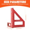 HEKOBAG 3D Multi Angle Measuring Ruler, 45/90 Degree Aluminum Alloy