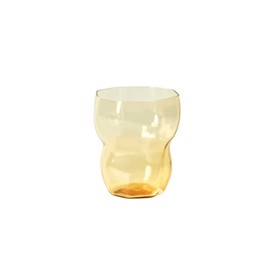 broste Copenhagen - Drinking glass, water glass, Limfjord, glass, colour: amber, (diameter x height) 9 x 10.7 cm