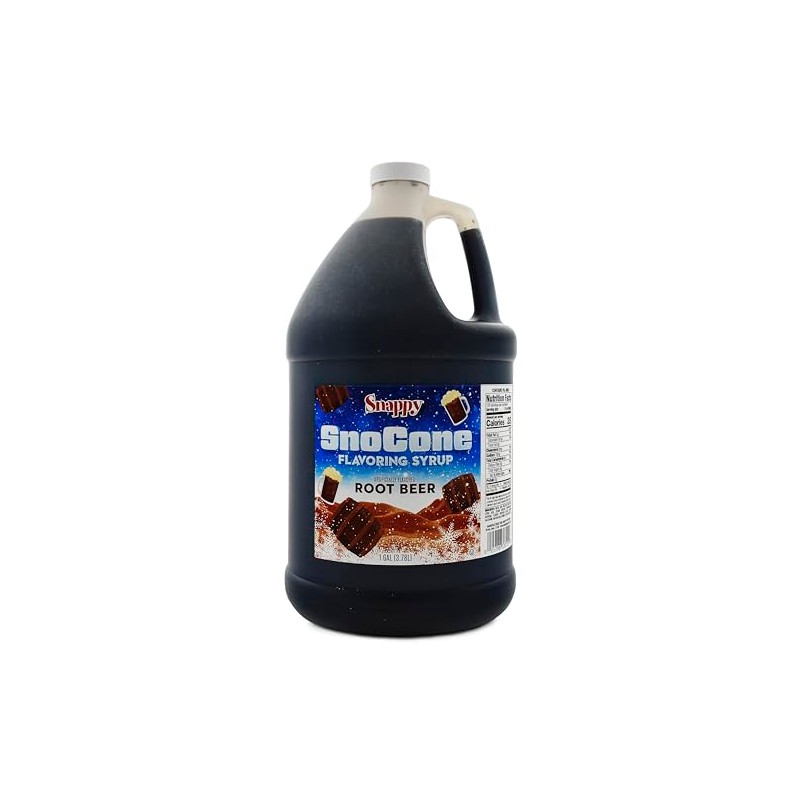 Snappy Root Beer Sno Cone Syrup, 1 Gallon (128 ounces)