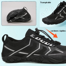 DimaiGlobal Escarpines para Hombre Zapatos Acuáticos Zapatos de Agua Secado Rápido Sandalias Acuáticas Zapatillas de Piscina Exterior Interior para Playa, Natación o Senderismo