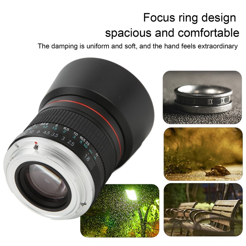 85mm F1.8 Large Aperture Camera Lens Medium Telephoto Manual Focus