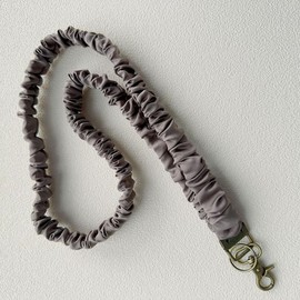 Stretchy Scrunchie Lanyard for ID Badges & Keys - Durable Lightweight Rotatable Metal Base & Sturdy Spring Clasp - Adjustable for Comfort - Perfect for Work Travel & Gym - Hypoallergenic Fabric:_Coffe