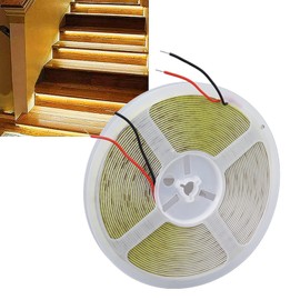 Tira de LED COB, Iluminación Uniforme 252 Cuentas de Lámpara Tira de Luz LED COB 110LM 10m 180 Grados de Iluminación Cortable para Dormitorio (3000K cálido)