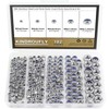 182 Pieces 304 Stainless Steel Lock Nuts, Kindroufly 5 Sizes