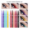 Blue Fox Delineador De Ojos 12 Colores Impermeable De Larga