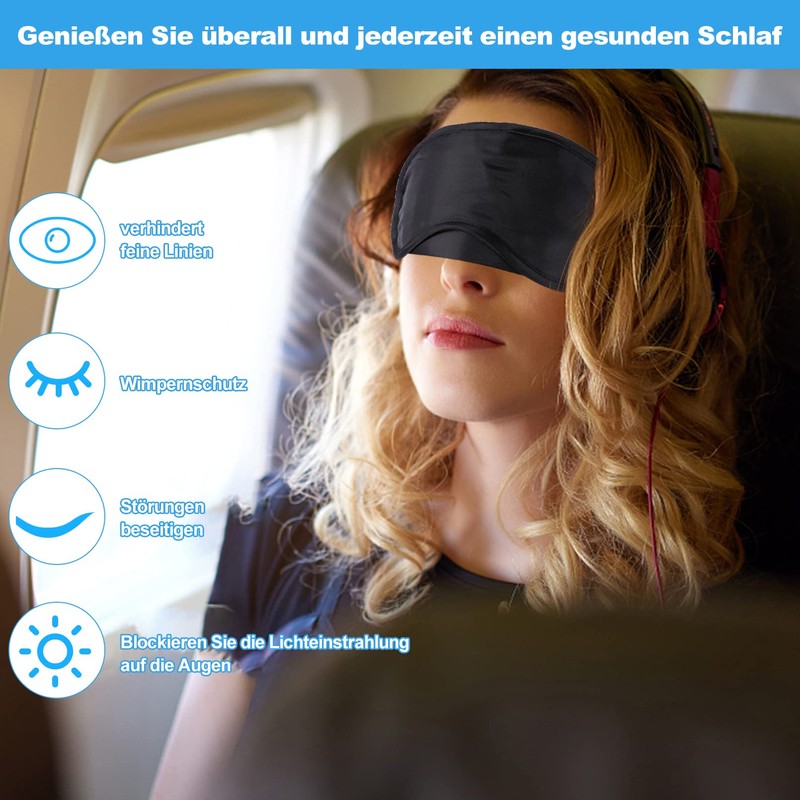 JEFFOUOO Pack of 50 Sleeping Mask, Eye Mask, Sleep Blindfold,